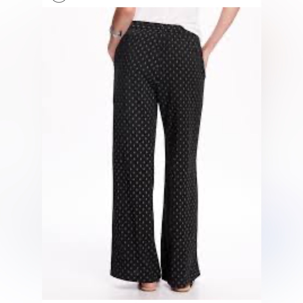 Women's Black Polka Dot high rise Pants